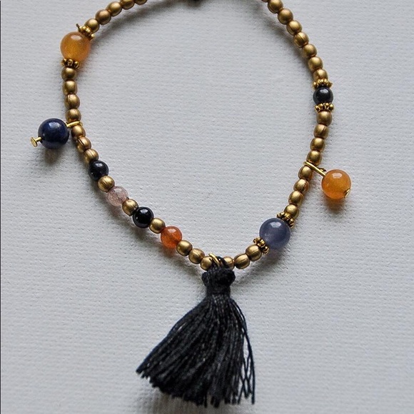 Single Strand Beaded Bracelet - Black - Picture 1 of 1